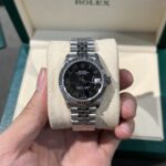 Rolex Super Clone Watch DateJust Womens Black Dial 31mm