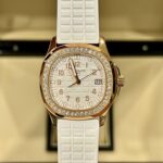 Patek Philippe Aquanaut 5067A Super Clone Watch White With Stone Bezel 35.6mm