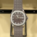 Patek Philippe Aquanaut 5067A Super Clone Watch Grey With Stone Bezel 35.6mm