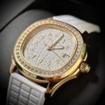 Patek Philippe Aquanaut 5072R Super Clone Watch White Rubber Strap PPF 35.6mm - Image 3