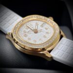 Patek Philippe Aquanaut 5072R Super Clone Watch White Rubber Strap PPF 35.6mm - Image 4