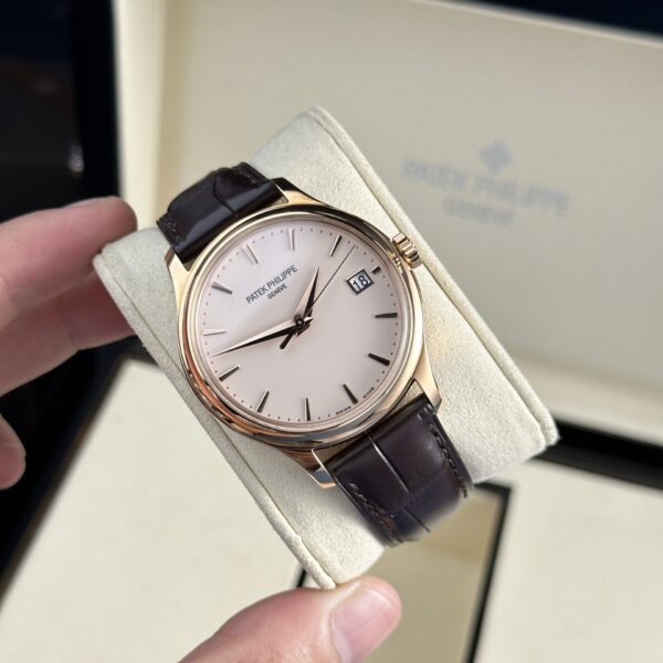 Patek Philippe Replica Watches Calatrava 5227R Leather Strap 3K Factory 39mm
