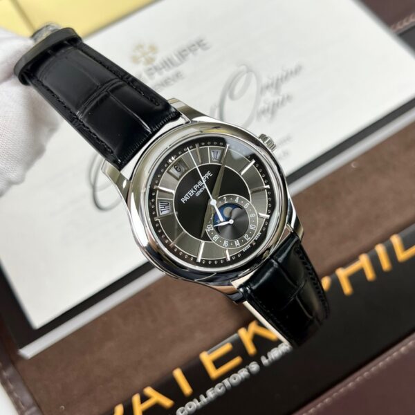 Patek Philippe Replica Watch Complications 5205G Gray Dial Leather Strap 40mm