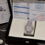 Patek Philippe Super Clone Watch Nautilus 5719 Custom Full Moissanite Diamonds 40mm