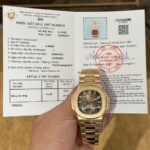 Patek Philippe Super Clone Watch Nautilus 5712R Brown Dial 18K Solid Gold 40mm