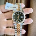 Rolex Super Clone DateJust Black Dial Gold Wrapped GM Factory 36mm