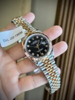 Rolex Super Clone DateJust Black Dial Gold Wrapped GM Factory 36mm - Image 3
