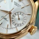 Rolex Cellini Date 50515 Gold Wrapped Super Clone Watch Leather Strap 39mm - Image 7
