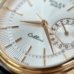 Rolex Cellini Date 50515 Gold Wrapped Super Clone Watch Leather Strap 39mm - Image 6