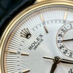 Rolex Cellini Date 50515 Gold Wrapped Super Clone Watch Leather Strap 39mm - Image 5