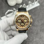 Rolex Solid Gold Super Clone Watch and Diamonds Daytona 116588TBR Eye Of Tiger 40mm