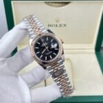 Rolex Super Clone Watch DateJust 126331 Demi Rose Gold Black Dial Clean Factory 41mm