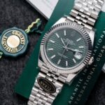Rolex DateJust 126334 Super Clone Watch Green Dial Jubilee Strap Clean 41mm
