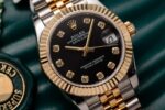 Rolex Super Clone DateJust Gold Wrapped Black Dial 31mm - Image 4