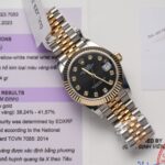 Rolex Super Clone DateJust Gold Wrapped Black Dial 31mm