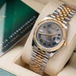 Rolex Super Clone Watch DateJust Dial Wimbledon Gold Wrapped GM Factory 36mm