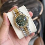 Rolex DateJust Super Clone Demi Gold Green Leaf Dial 31mm - Image 3