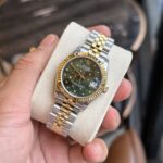 Rolex DateJust Super Clone Demi Gold Green Leaf Dial 31mm - Image 2
