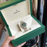 Rolex DateJust Super Clone Demi Gold Green Leaf Dial 31mm - Image 7