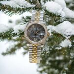 Rolex DateJust Moissanite Diamond Super Clone Watch Gray Dial 31mm - Image 2