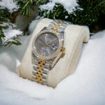 Rolex DateJust Moissanite Diamond Super Clone Watch Gray Dial 31mm - Image 4