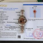 Rolex DateJust Lady Super Clone Watch Custom Gold Wrapped Chocolate Dial GM Factory 28mm