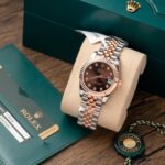 Rolex Super Clone DateJust Gold Wrapped Chocolate Dial 31mm