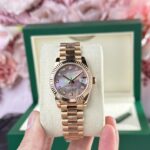 Rolex Super Clone Watch DateJust Rose Gold 178275 Mother Of Pearl Dial 31mm