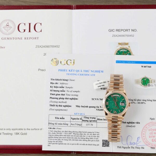 Rolex Day-Date 128235 Dial Aventurine Replica Watch Custom Gold Wrapped 36mm