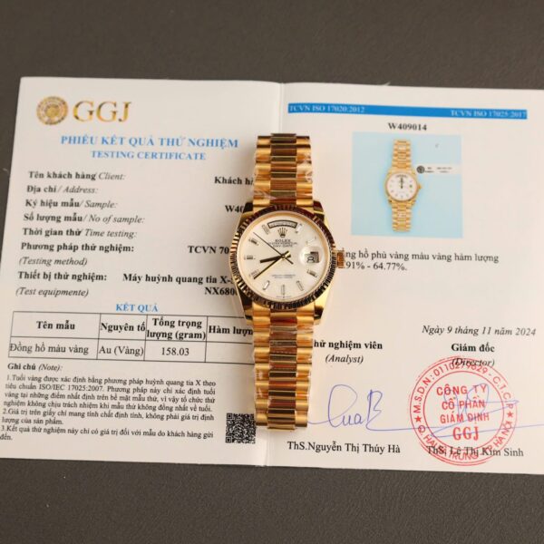 Rolex Day-Date Replica Watch Dial Mother Of Pearl Custom Gold Wrapped 36mm