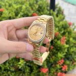 Rolex Day-Date Super Clone Watch Diamond Bezel Champagne Dial 40mm - Image 5