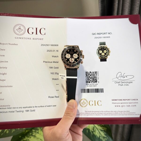 Rolex Daytona 126515 Dial Black Replica Watch Weight 163Gram Custom Gold Wrapped 40mm