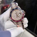Rolex GMT-Master II 126755 SARU-DIAO Gold Wrapped Moissanite Sapphire Super Clone Watch 40mm - Image 3