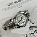 Rolex Super Clone Watch DateJust Dial Mother Of Pearl Moissanite Diamonds 41mm - Image 2