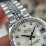 Rolex DateJust Super Clone Women Dial MOP Bezel Diamonds CZ THB Factory 31mm - Image 6