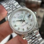 Rolex DateJust Super Clone Women Dial MOP Bezel Diamonds CZ THB Factory 31mm - Image 5