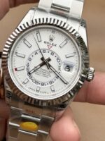 Rolex Super Clone Watch Sky Dweller 326934 White Dial Metal Wire 42mm - Image 3