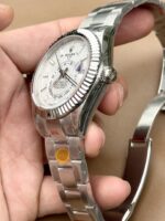 Rolex Super Clone Watch Sky Dweller 326934 White Dial Metal Wire 42mm - Image 5