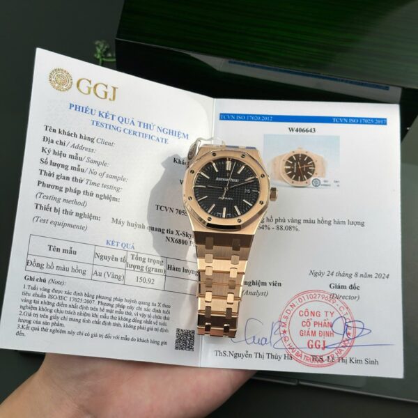 Audemars Piguet Replica Watch Royal Oak 15400 Gold Wrapped Black Dial ZF 41mm