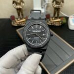 Audemars Piguet Super Clone Watch Royal Oak 15400 Carbon Dial Black 41mm