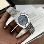 Audemars Piguet Super Clone Watch Royal Oak Blue Dial Metal Wire 34mm - Image 3