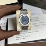 Audemars Piguet Super Clone Watch Royal Oak Blue Dial Metal Wire 34mm
