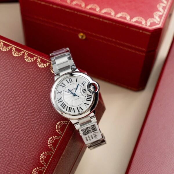 Cartier Ballon Bleu W6920046 Replica Watch White Dial Metal Wire AF Factory 36mm