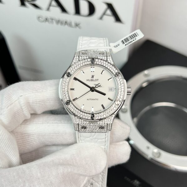Hublot Replica Watch Full Moissanite Diamond White HB Factory 38mm