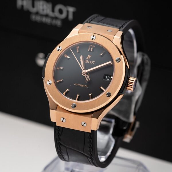 Hublot Classic Fusion King Gold Black Replica Watch JJF Factory 38mm