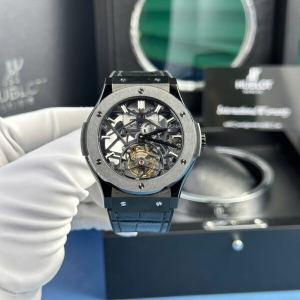 Hublot Replica Watch Classic Fusion Skeleton Tourbillon Black Ceramic 45mm