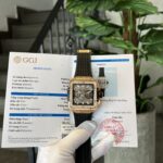 Hublot Best Super Clone Watch Square Bang King Gold Custom Moissanite Diamonds BBF 42mm