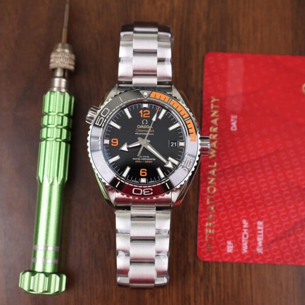 Omega Replica Watch Planet Ocean Metal Strap Dial Black VS Factory 43.5mm