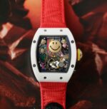 Richard Mille Super Clone Watches RM88 Smiley White Ceramic Fabic Nato Strap 42mm - Image 2