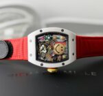 Richard Mille Super Clone Watches RM88 Smiley White Ceramic Fabic Nato Strap 42mm - Image 3